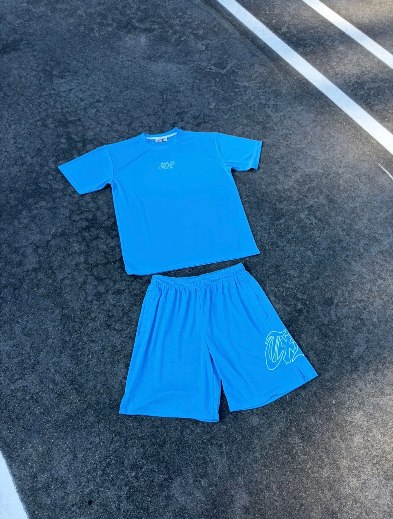 Mesh set azul