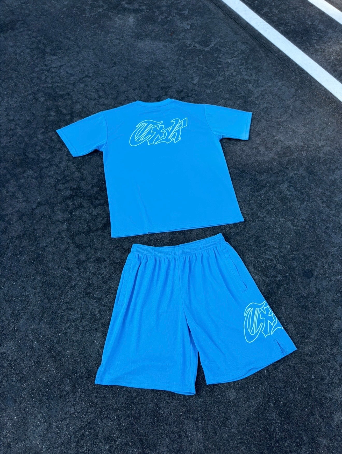 Mesh set azul